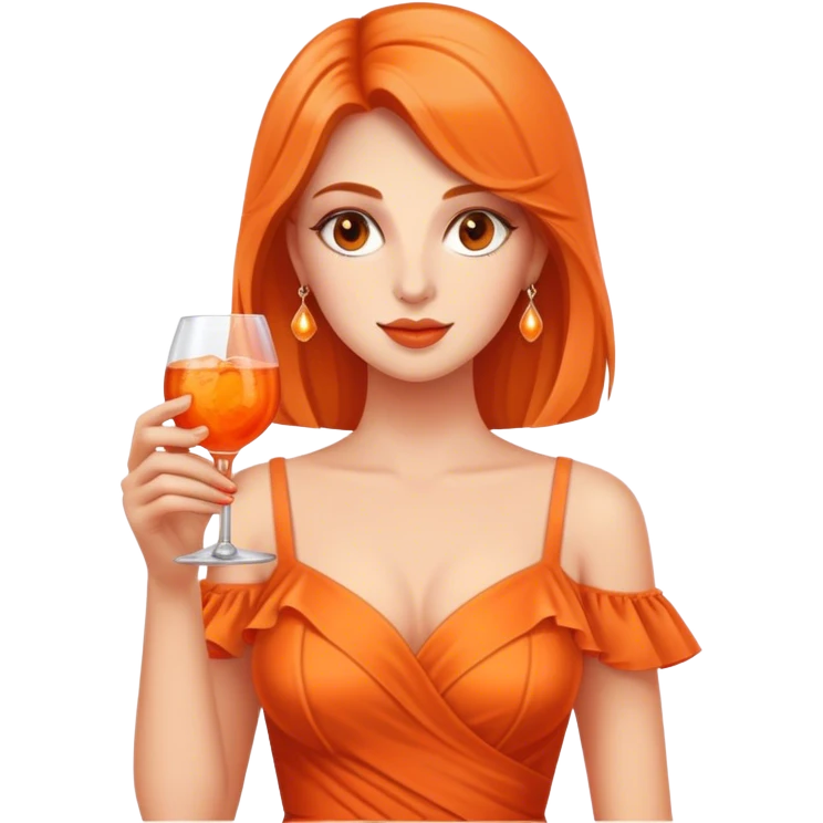 Woman with aperol emoji