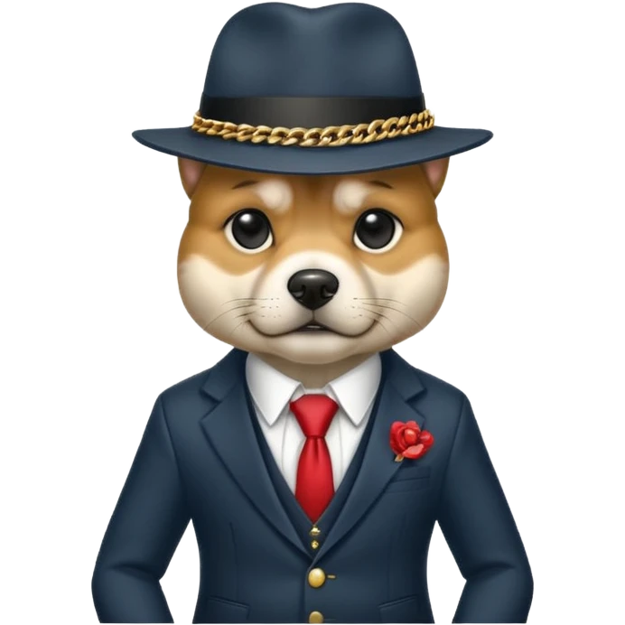 Gangster dog emoji