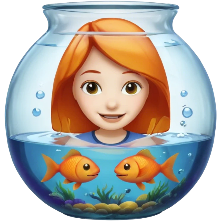 Girl in a fishbowl  emoji