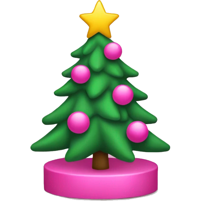 pink christmas tree emoji