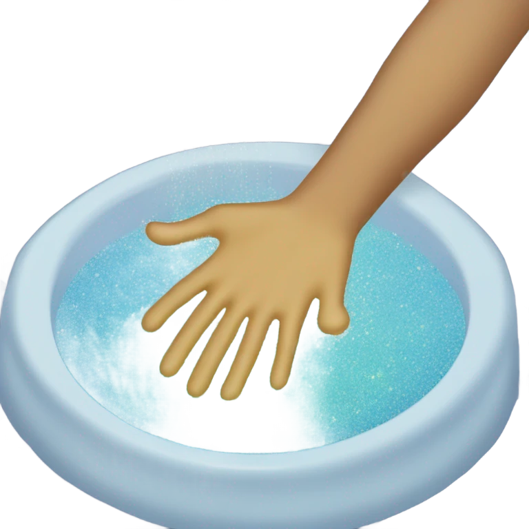 Washing glitter down the shower drain emoji