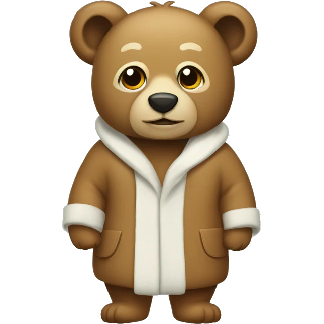 Bär mit Bademantel  emoji