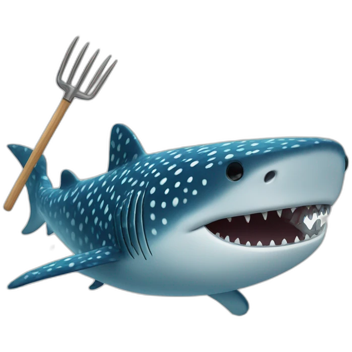 whale shark with a pitchfork emoji