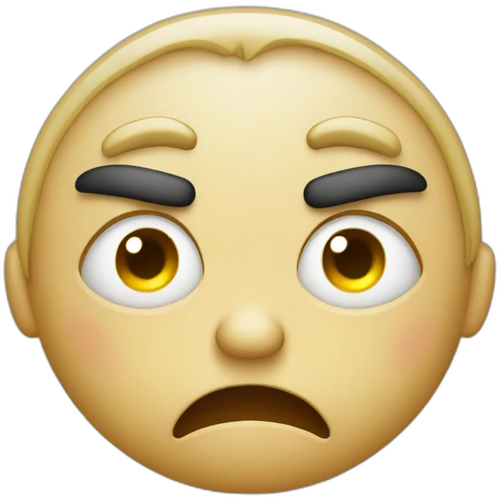 Angry face with tear emoji