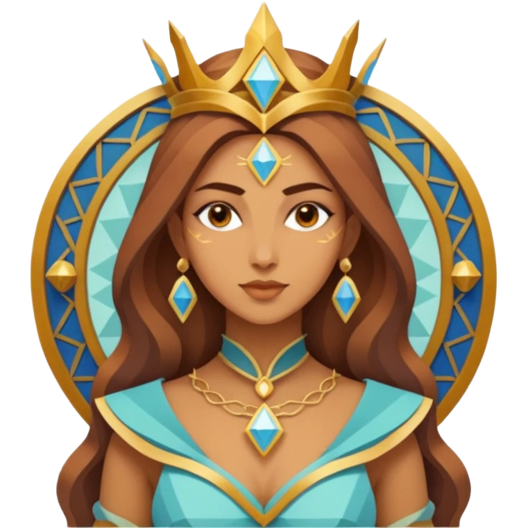 fantasy magic tarot card low poly goddess calcio emoji