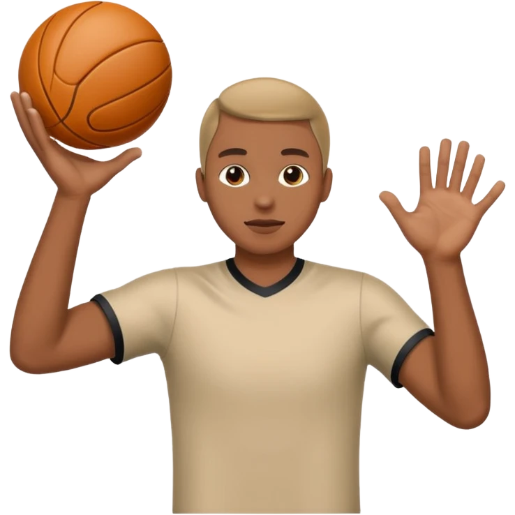 Person catching a ball hands moving backwards  emoji