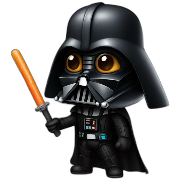 dark vador with a carot emoji