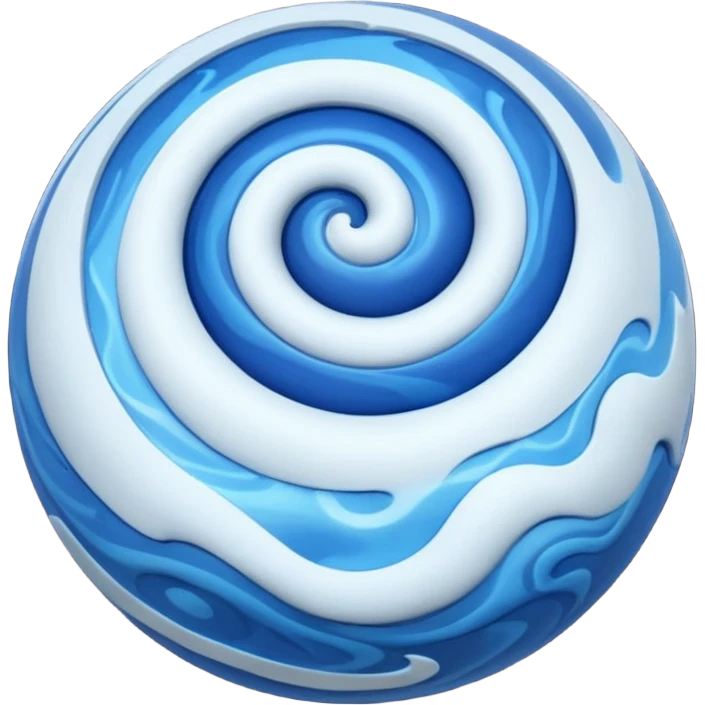 sphere globe planet, surface covered with gas and stream emoji