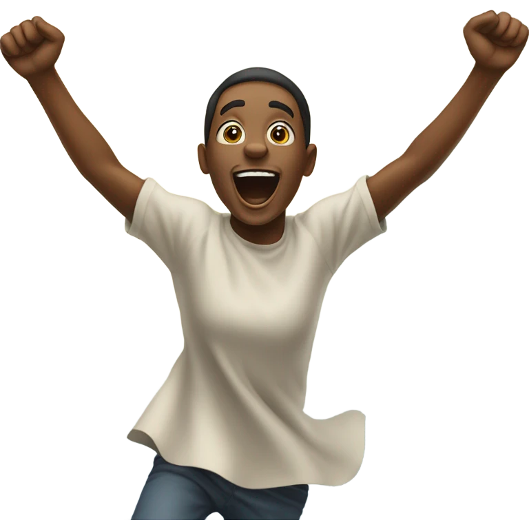 Person jumping up and down emoji