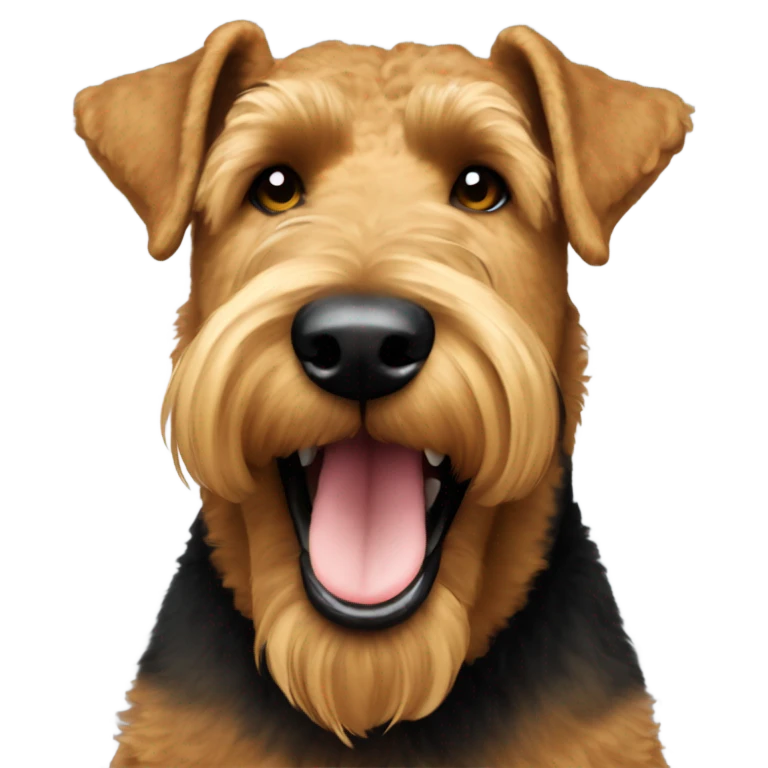 Happy Airedale Terrier emoji