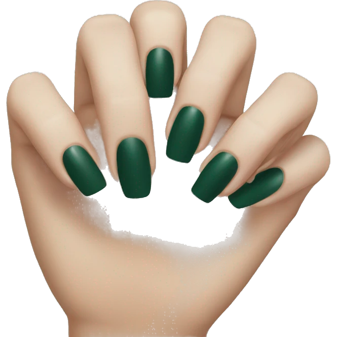dark green nails emoji