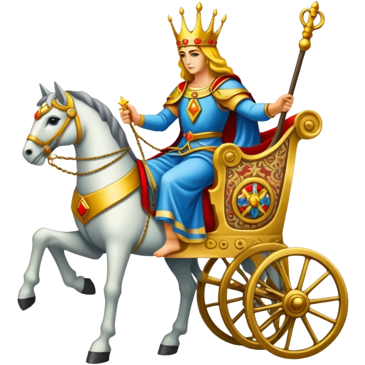 The chariot on a Tarot Card emoji