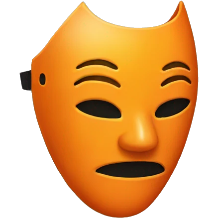 Orange mask  emoji