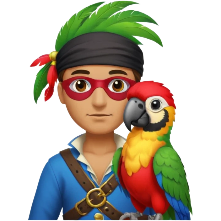 pirate and parrot emoji