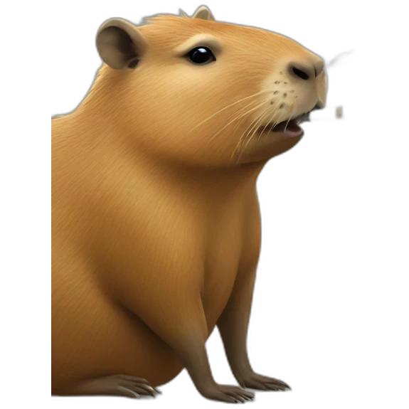 Capybara smoking a cigarette emoji
