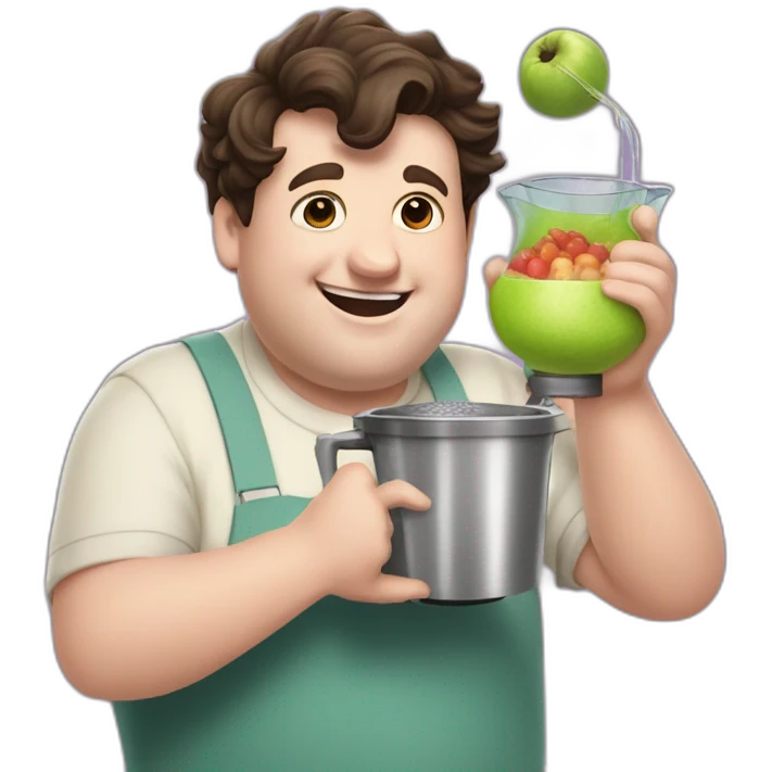 dudley dursley holding up a giant blender emoji