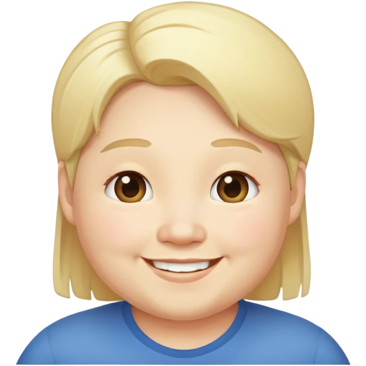 "- Nam
- 35 tuổi
- Da trắng
- Tóc vàng
- Cười mỉm, mặt mũm mĩm
" emoji