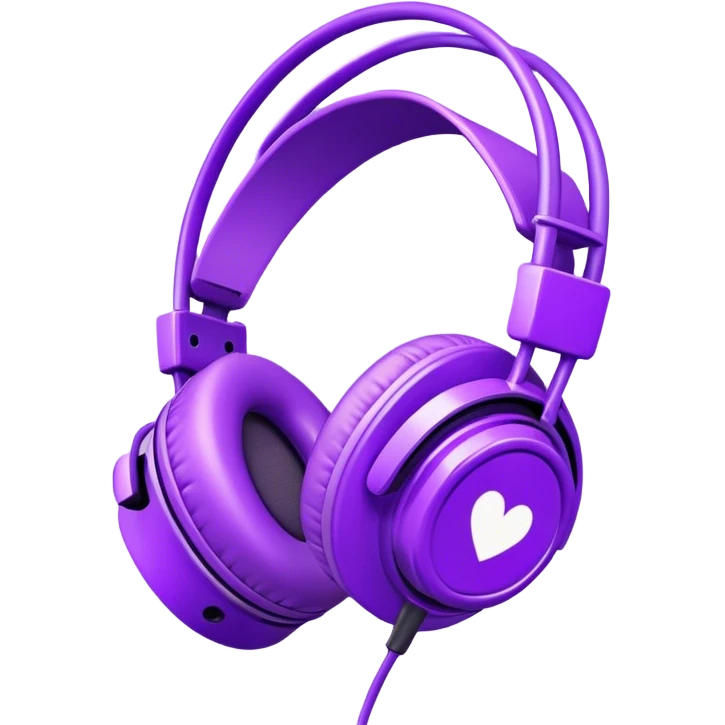 purple gaming headphones emoji