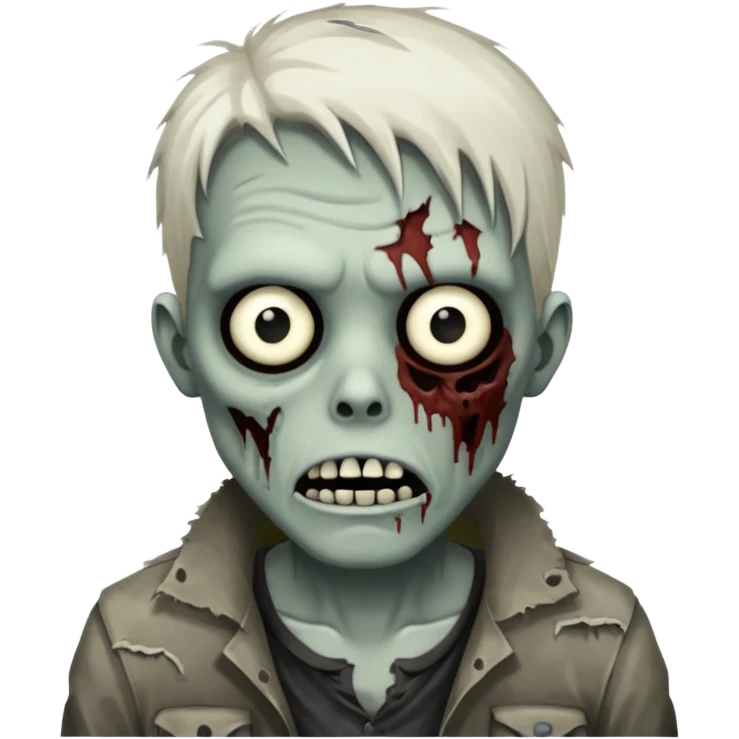 zombie black and white emoji