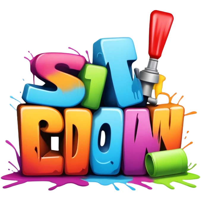 graffiti of the words sit down  emoji