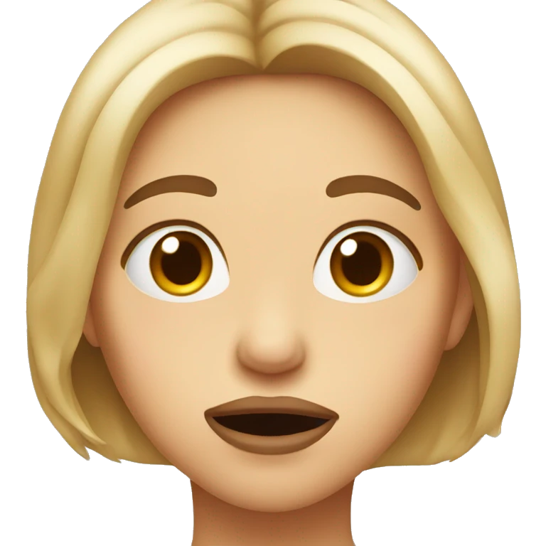 Face with lip bite emoji