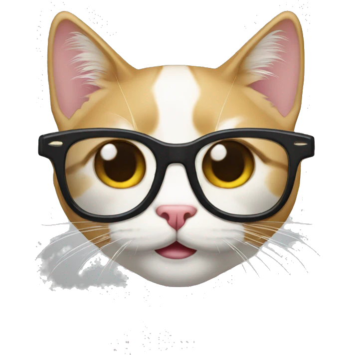 Gato con lentes  emoji