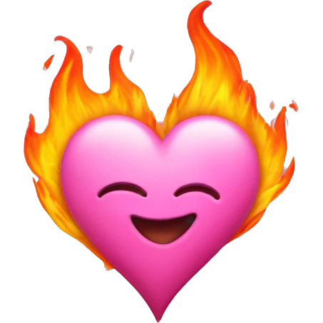 Pink heart flame  emoji