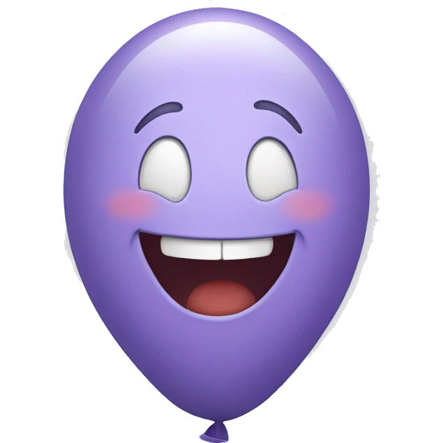 A lavender  laughing balloon emoji