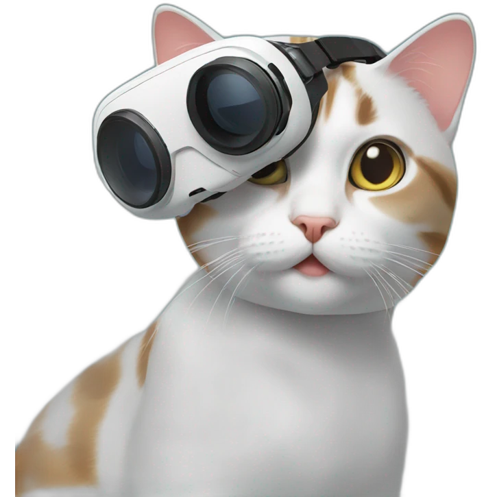 Cat with vr emoji