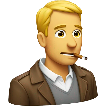 Mann mit bart und zigareete  emoji