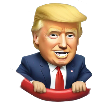 President trump on a waterslide emoji