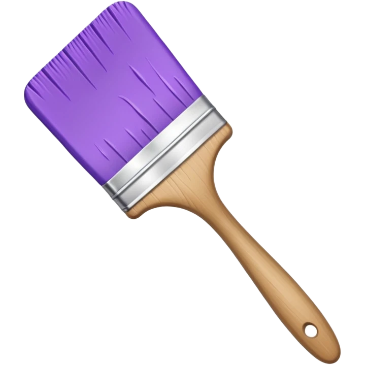 Paint brush with purple paint emoji