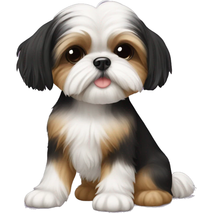 black and tan shih tzu maltese girlie mix emoji