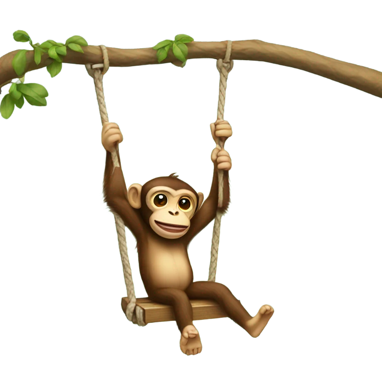 Monkey on a swing emoji