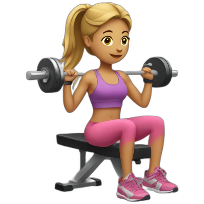 girl working out emoji