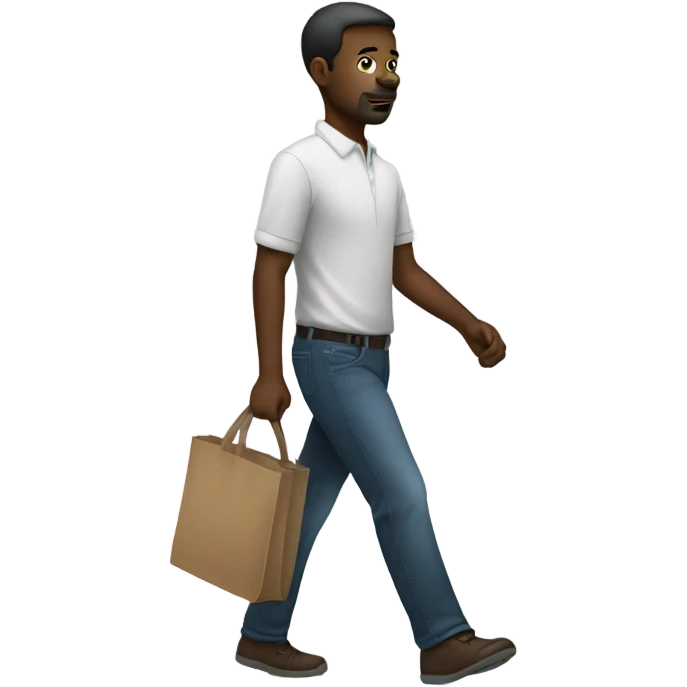 white skin man going for a walk emoji