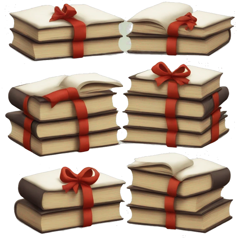 santas stacked books emoji