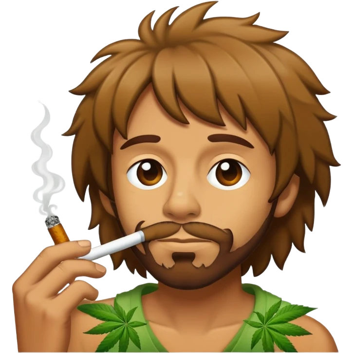 Shaggy smoking weed emoji