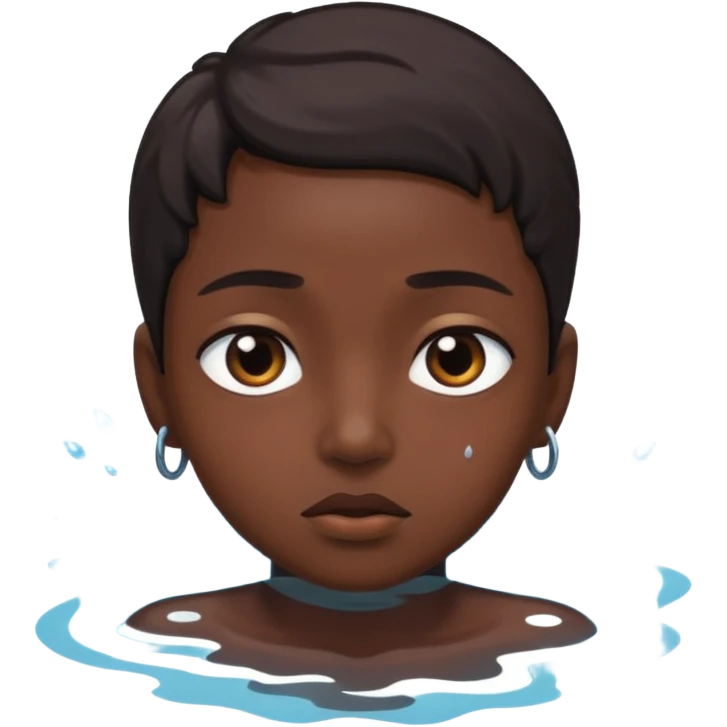 Tête qui se boit dans l’eau emoji