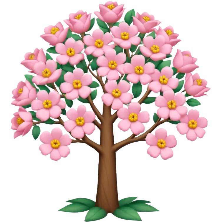 Arbre à fleur rose pastel emoji