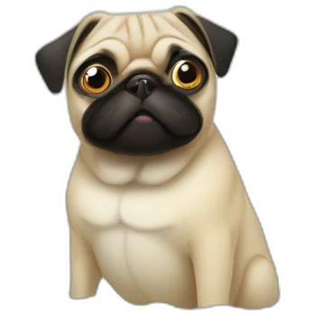 pug in bath emoji