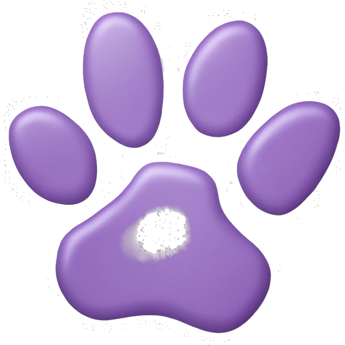 wolf paw light purple with claws emoji