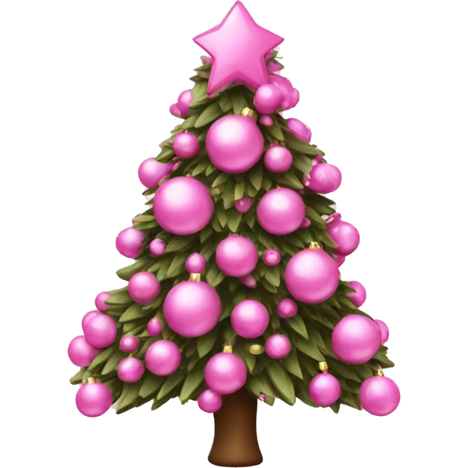 Christmas tree pink  emoji