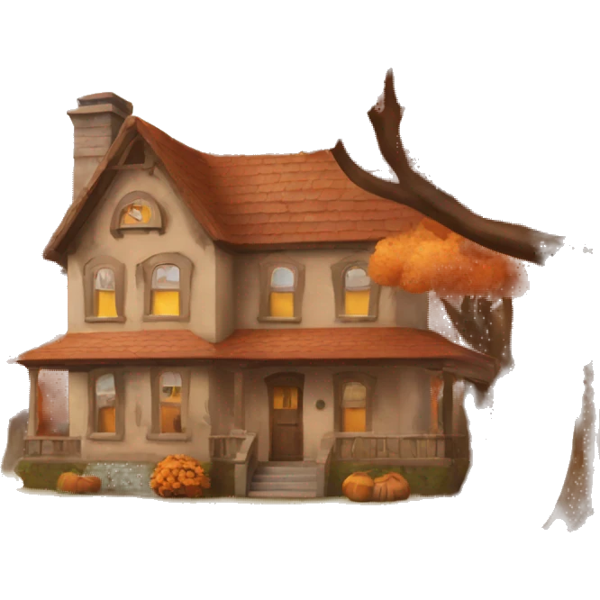 Autumn home emoji
