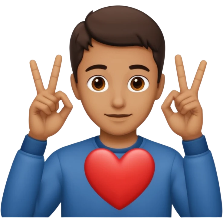 Oscar Piastri doing a heart sign  emoji