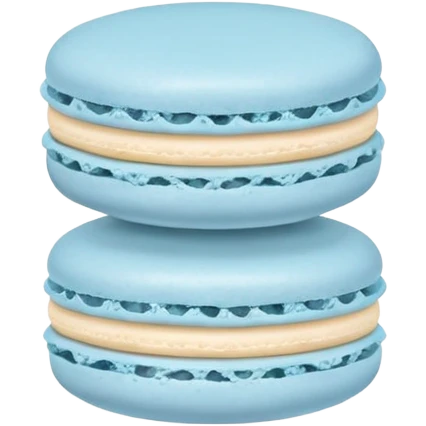 1 mini Light blue macaron emoji