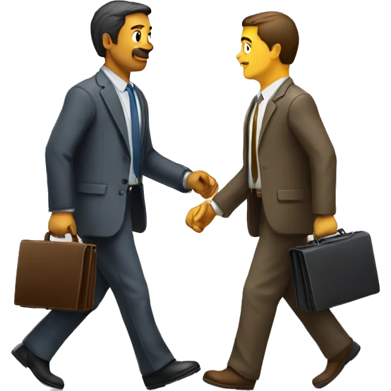 Create a man facing right with a briefcase walking emoji