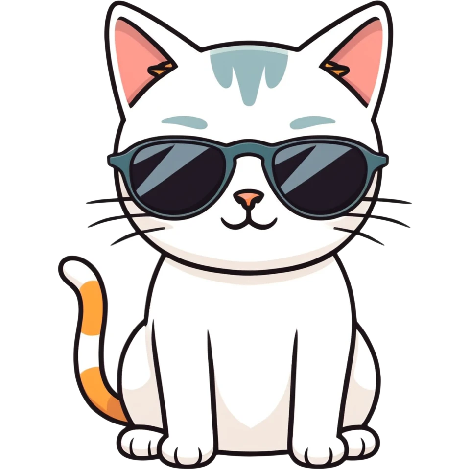 Cat with sunglasses emoji