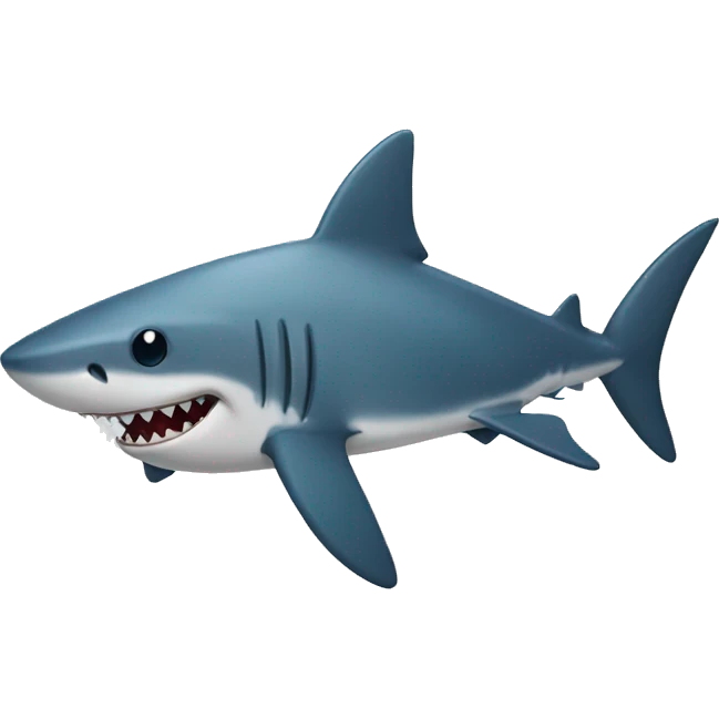 Shark with hair emoji