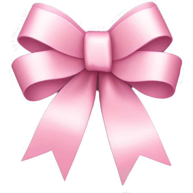 light pink ribbon bow emoji